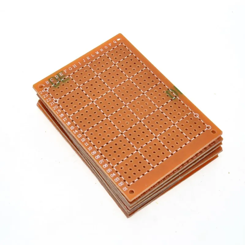 WAVGAT 10 шт. 5*7 PCB 5x7 PCB 5 см 7 см DIY Прототип бумага PCB универсальная плата желтый