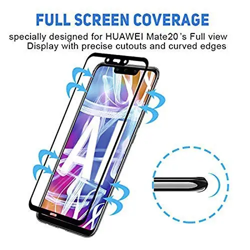 Закаленное стекло для Huawei Mate 20 Lite Полное покрытие 9H Защитная пленка экрана