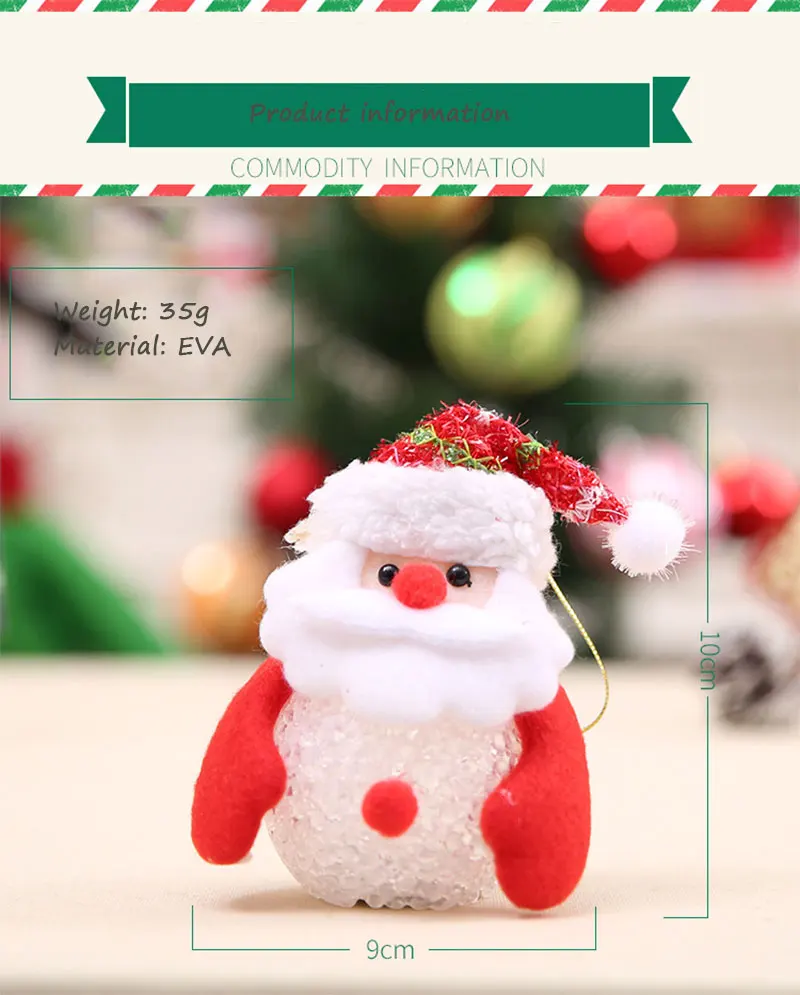 New Year Christmas Decoration for Home accessories Glowing EVA Snowman Nightlight Snowman Christmas Tree gifts Navidad Natal (13)