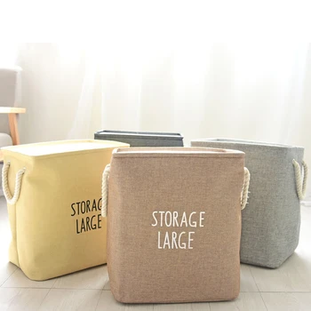

Large Laundry Hamper Bag Canvas Clothes Storage Baskets Home Clothes Barrel Bags Kids Toy Storage Laundry Basket Thickness Bins
