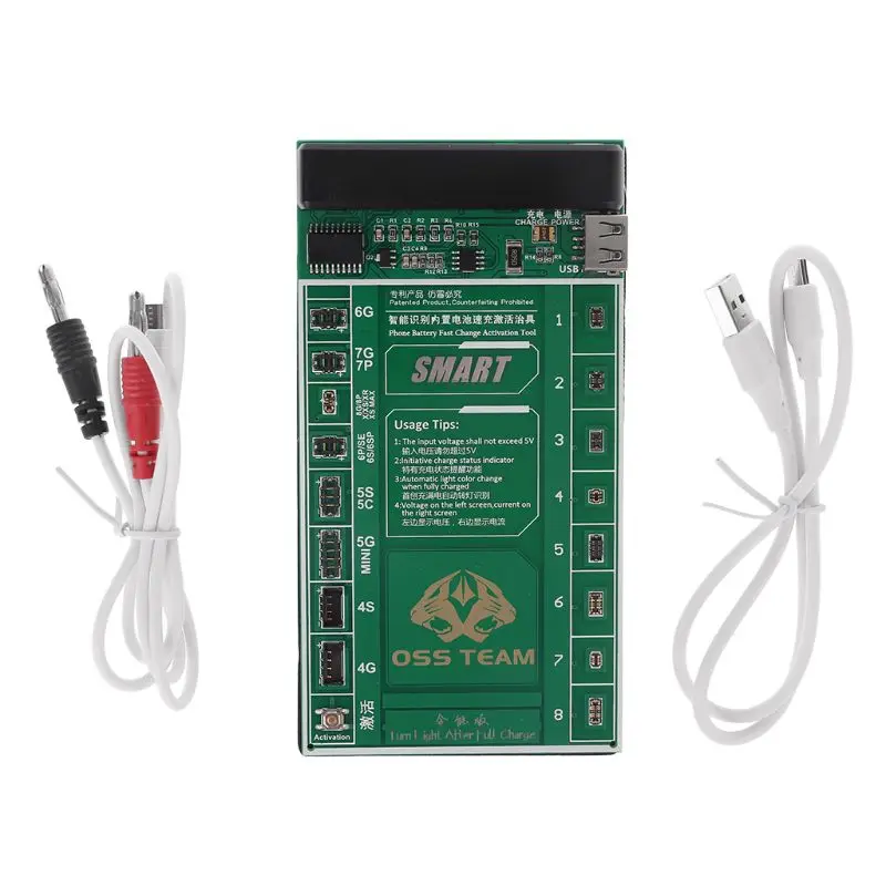 

W209A+ Mobile Phone Battery Activation Fast Charge Board+Micro USB Cable for iPhone 4-8P X Samsung