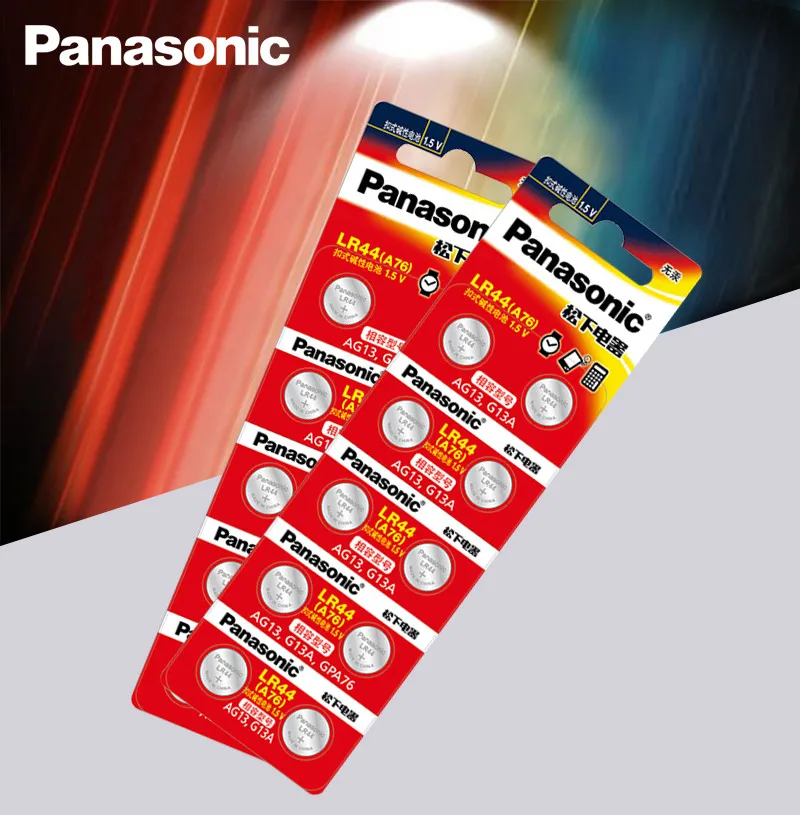 

Panasonic 20pc 1.5V Button Cell Battery lr44 Lithium Coin Batteries A76 AG13 G13A LR44 LR1154 357A SR44 100% Original