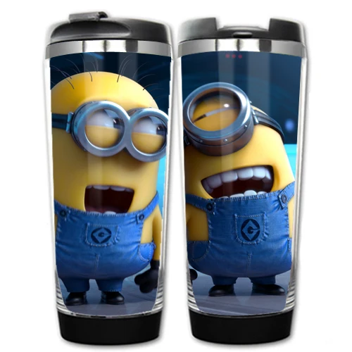 HOT SALE Despicable me Models Minions Double Insulation Plastic Stainless Steel Mug Coffee Cup