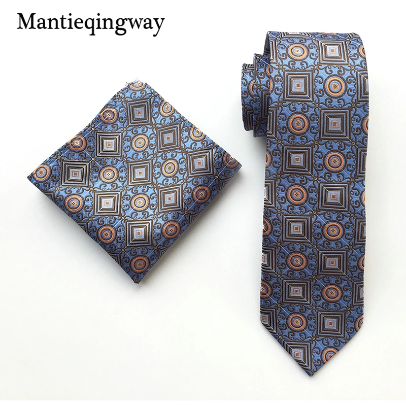  2019 Hot Fashion Handkerchief Neck Tie Set Formal Wear Business Suit Pocket Square Paisley Pattern 