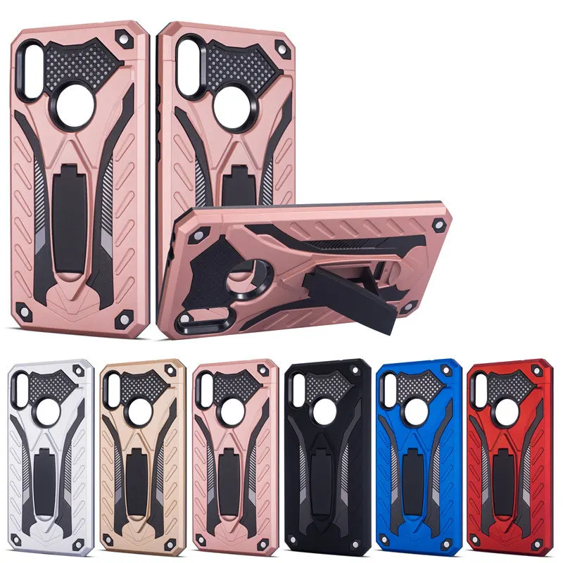 

For Xiaomi Redmi Note 7 pro Luxury Armor Shockproof Hard PC Cover For Redmi Note 4 4X 5 Plus 5A 6 S2 Y2 Go Mi A2 Lite Stand Case