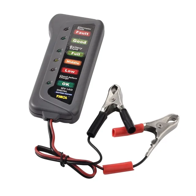 1pc 12v Car Motorcycle Digital Battery Alternator Load Tester 6 Led 1pc 12v Car Motorcycle Digital Battery Alternator Load Tester 6 Led Display Vehicle Measurement Units