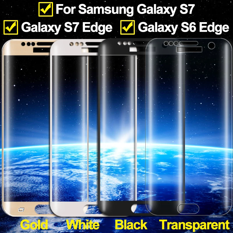 3D Защитное стекло для samsung s7edge galaxy s 7 стекло s7 s6 edge закаленное стекло Защита экрана полное покрытие пленка s6edge 7 s