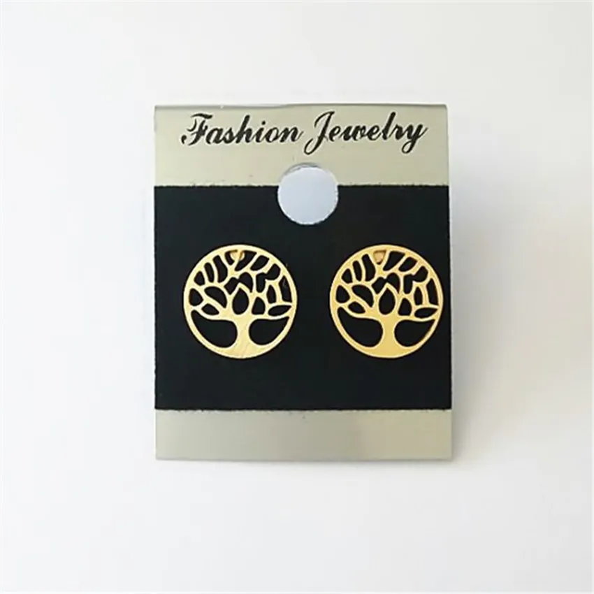 

GORGEOUS TALE Women Charming Earrings Tree of Life Round Shape Tiny Simple Environmental Design Women Magnetic Party Earrings