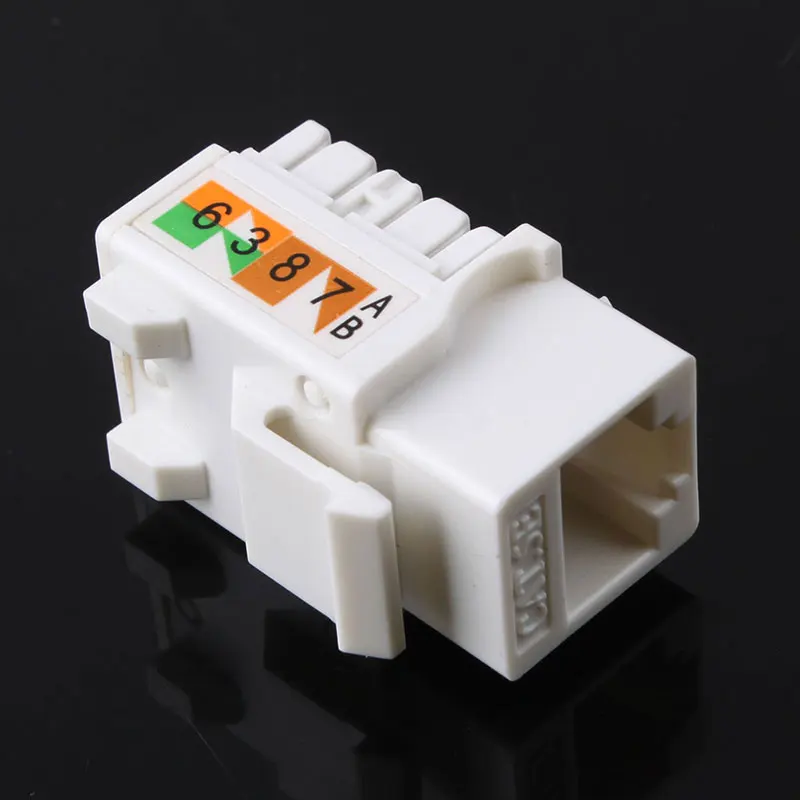 

2pcs Cat5E 110 Punch Down Keystone Jack RJ45 CAT5 Network #53046