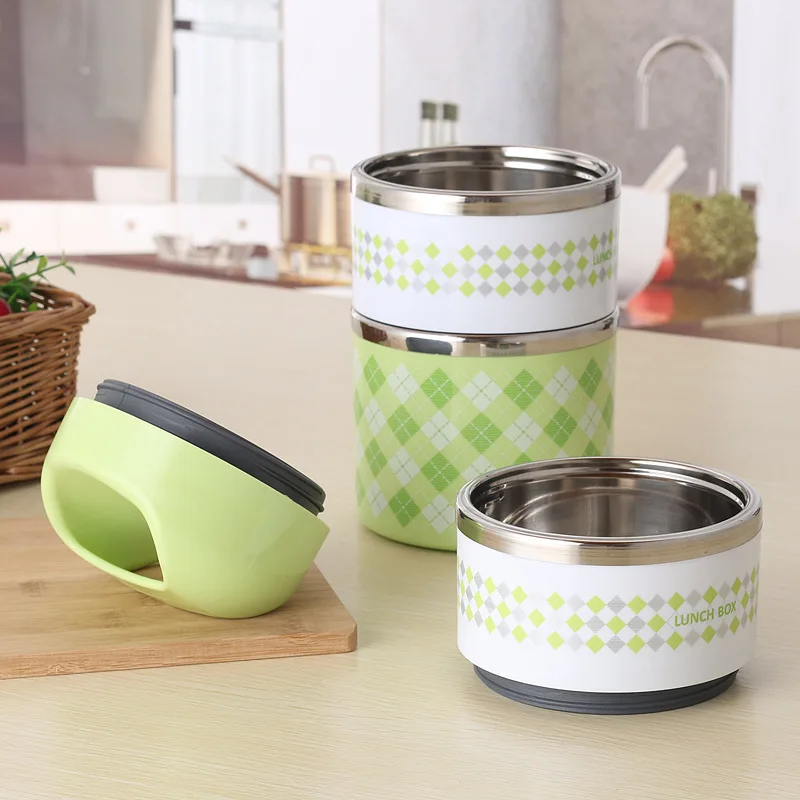

Portable Thermal Lunch Boxs Leak-Proof Stainless Steel Bento Box For Kids Picnic Container For Food Storage