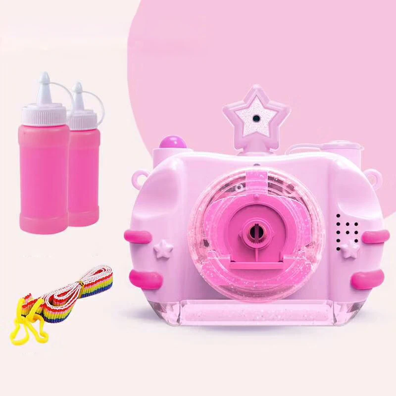 

Children Bubble Camera Blowing Bubble Toys Lighting Music Electric Camera Automatic Bubble Machine Indoor Outdoor Parties Toy