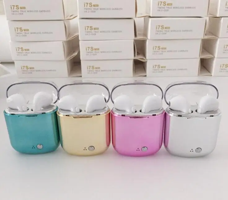 

I7S TWS Wireless Bluetooth Shining Earbuds headset vs i9s i12 for iPhone 6 7 8 X XS XR samsung S8 S9+