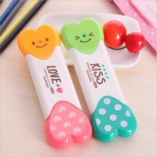 2 шт./лот мультфильм сердце двойной конец коррекции клейкие Ленты Kawaii материал escolar корейский Канцтовары Школьные принадлежности papelaria