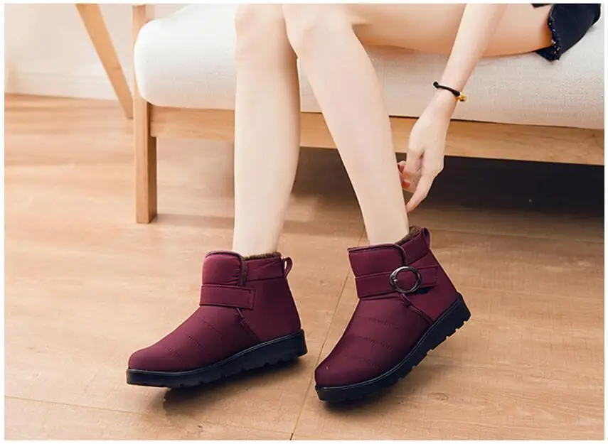 Зимние женские ботинки; новые теплые зимние ботинки; женская обувь из водонепроницаемого материала и хлопка; водонепроницаемые ботинки; зимняя женская обувь