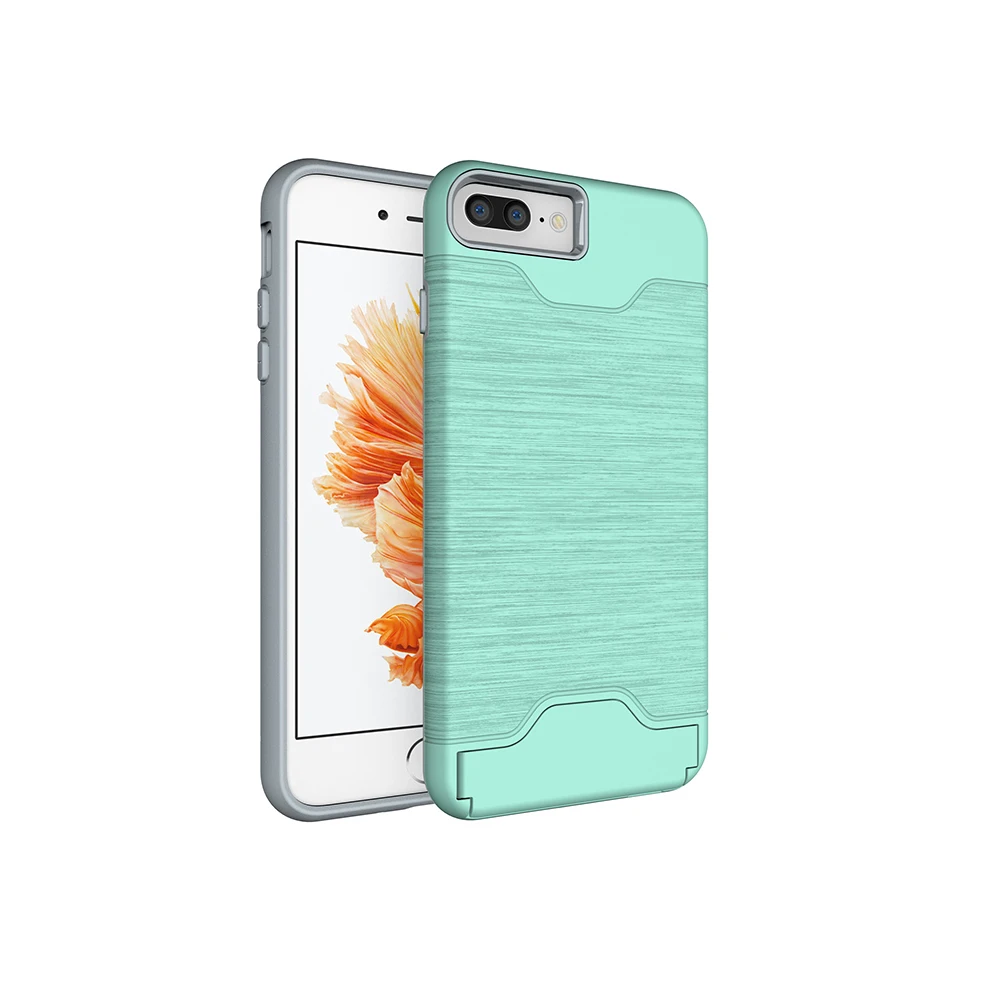 Hard card Case For iphone 7Plus 8 X  Brushed Armor Silicone Rubber Hard Phone Case For Samsung Galaxy S8plus S9 Cover Back Capa (6)