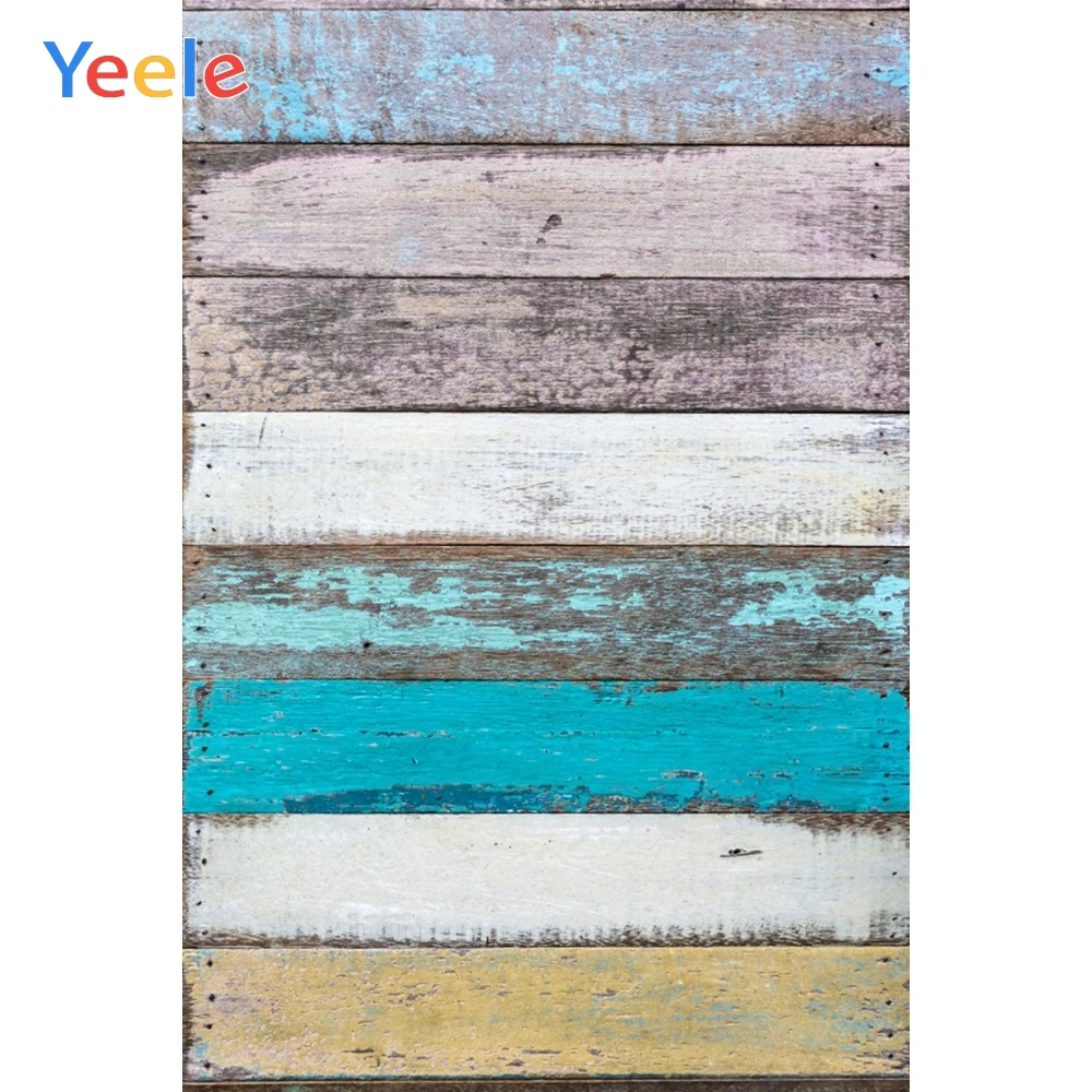 

Yeele Colorful Wooden Board Plank Texture Portrait Photography Backgrounds Customized Photographic Backdrops for Photo Studio