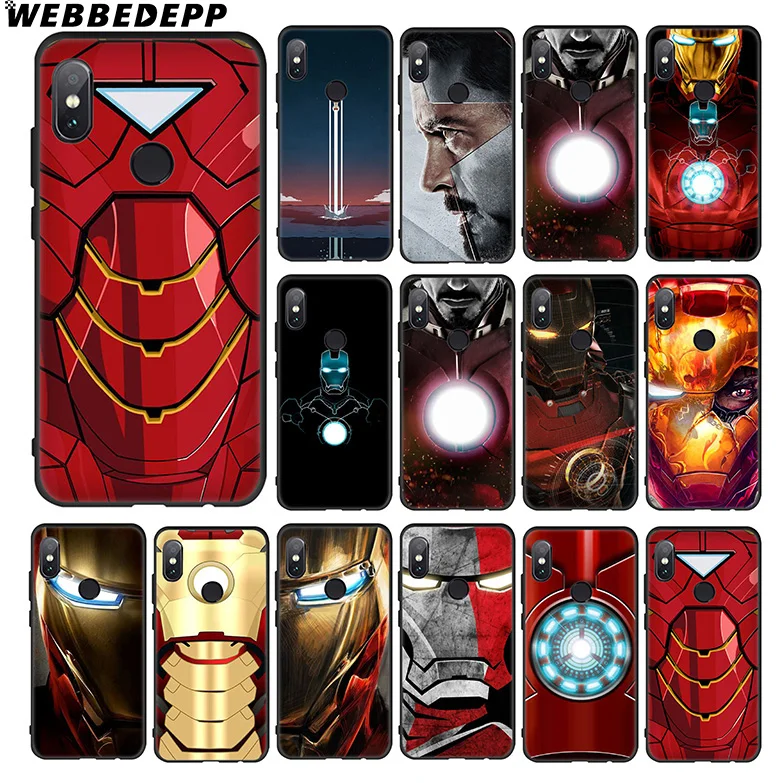 

WEBBEDEPP IronMan Iron Man Super Soft Case for Xiaomi 9 8 SE 6 A1 A2 Lite MIA1 MIA2 Lite MI8 MI6 MAX 3 POCOPHONE F1
