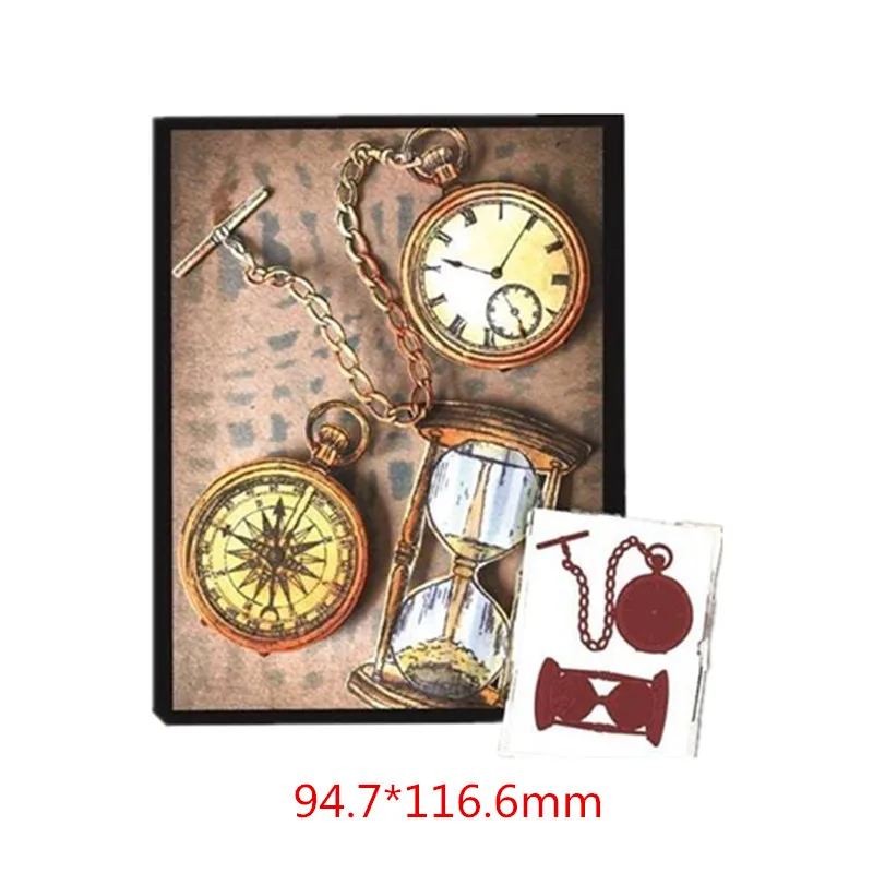 Ретро трубопровод клапан переключатель часы металлические режущие штампы трафареты для DIY Скрапбукинг Декоративные поделки тиснение карты Новинка - Цвет: Hourglass