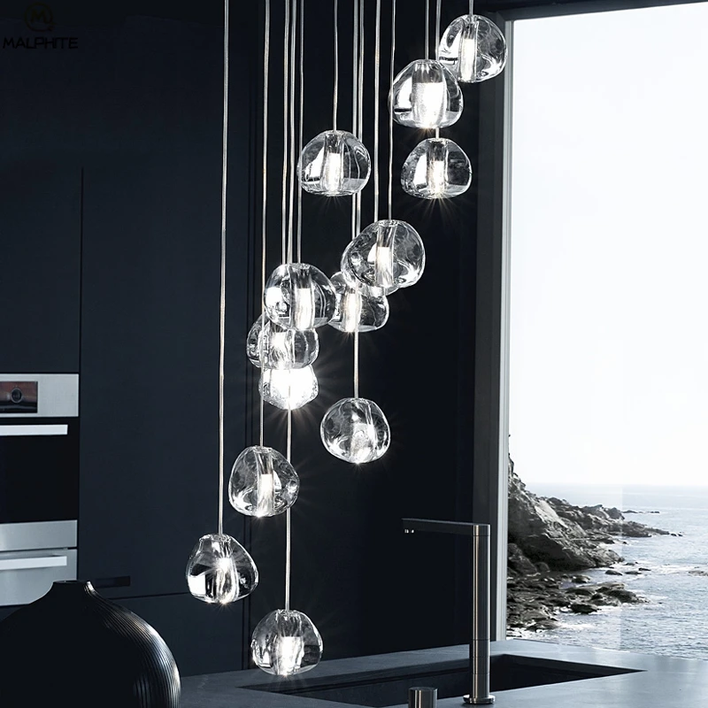  Modern Glass Ball Pumpkin deco pendant Lights Nicolas hanglamp Suspension Lamps Dining Room bar caf - 32892078462