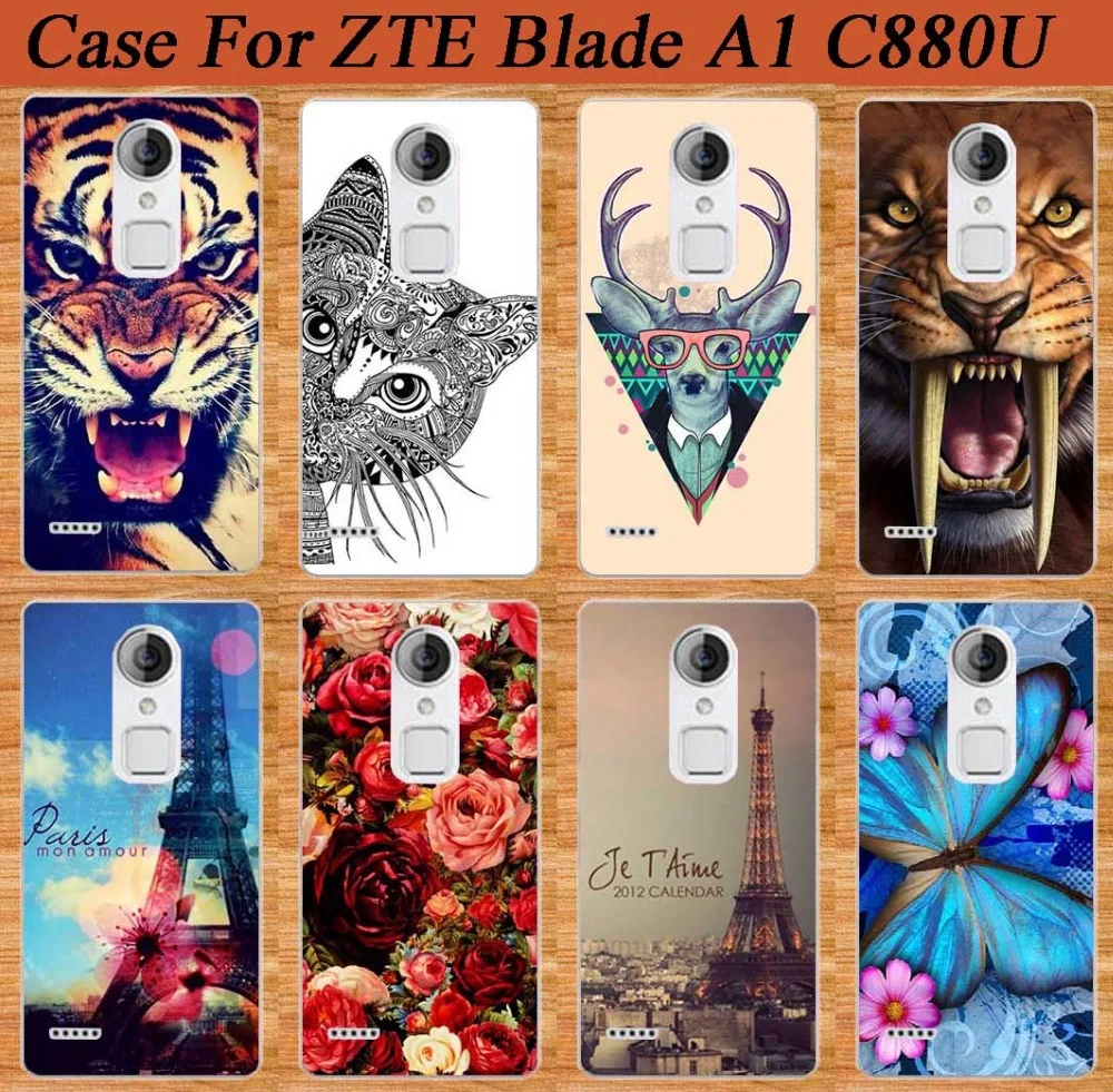 Модный чехол для ZTE Blade A1 C880U 5 дюймов милый мультяшный высококачественный мягкий