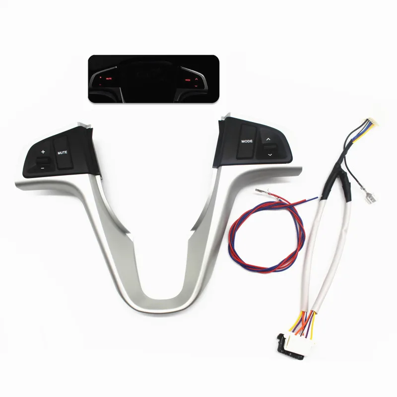 Botón de volante de PUFEITE para Hyundai VERNA SOLARIS volante de audio volumen interruptor de botón de control de música Botón de volante de PUFEITE para Hyundai VERNA SOLARIS volante de audio volumen interruptor de botón de control de música