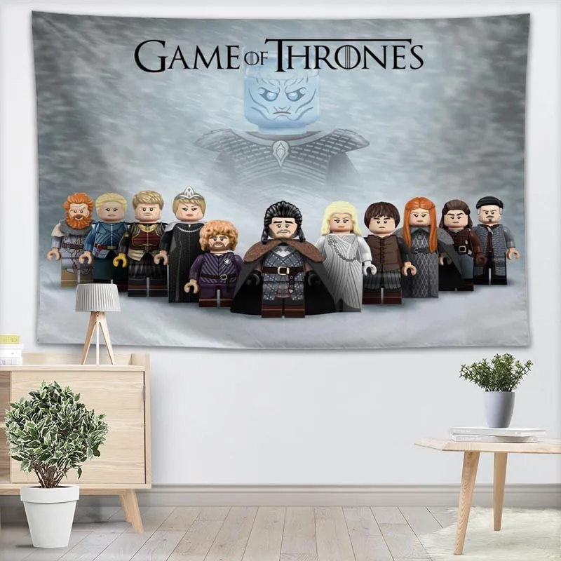 ليغو Ninjago الفيلم قماش مزخرف جداري مخصص اليوغا كنبة مكتب مفرش منقوش للأطفال غرفة كلية المسكن الديكور