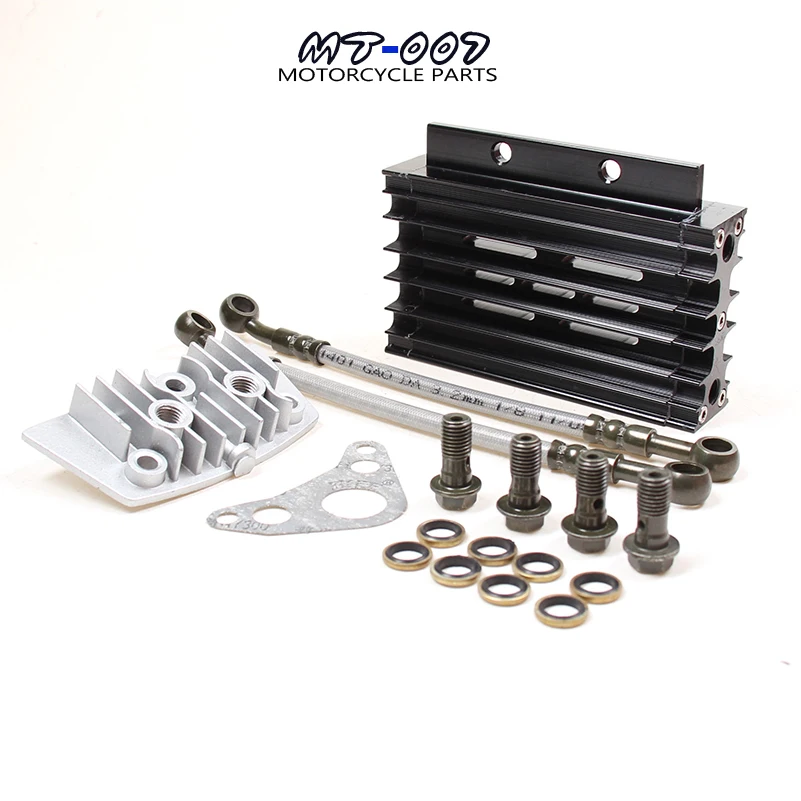 CNC Oil Cooler Kit Radiator Aluminium Adapter Engine Cylinder Cover Cooling For ATV Pit Dirt Bike motocross motocycle 50CC-125CC CNC Oil Cooler Kit Radiator Aluminium Adapter Engine Cylinder Cover Cooling For ATV Pit Dirt Bike motocross motocycle 50CC-125CC