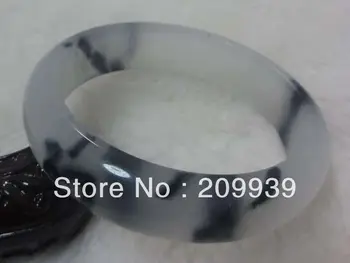 

huij 003992 Beautiful Fashion Natural Jade Bangle Jadeite Bracelet Gift White Black