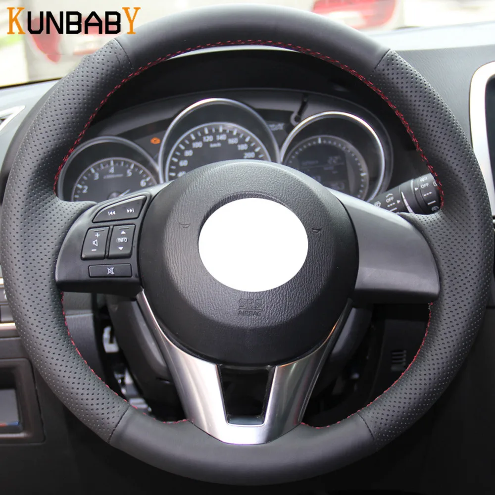 KUNBABY Micro Fiber Auto кожаный чехол на руль для Mazda CX 5 CX5 Atenza 2014 новый 3 2016 Scion IA 2016|Чехлы