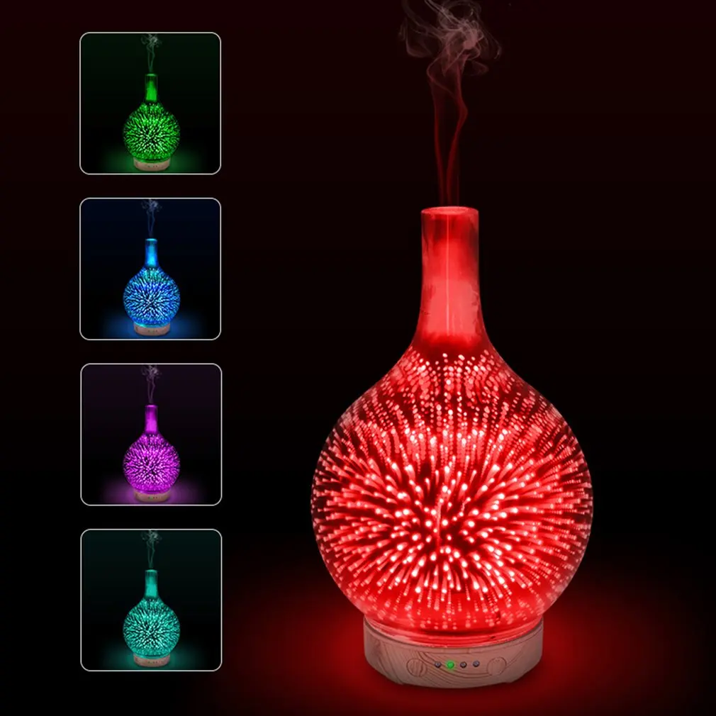 

ICOCO Portable 3D Effect LED Night Light with Essential Oil Aroma Diffuser Super Quiet Humidifier Birthday House-warming Gift
