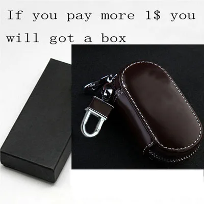 KUNBABY/Мужская/женская сумка для ключей от машины, брелок для ключей, чехол из коровьей кожи, кошелек для ключей Maserati 1 - Название цвета: Coffee with box