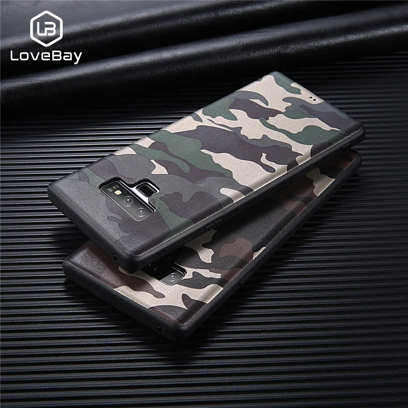 

Lovebay Phone Case For Samsung S8 S9 Plus Note 8 9 Fashion Army Green Camouflage Painted Soft TPU For Samsung S8 Phone Case Capa
