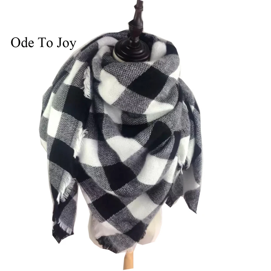 Ode To Joy Winter 2016 font b Tartan b font Scarf Desigual Plaid Scarf New
