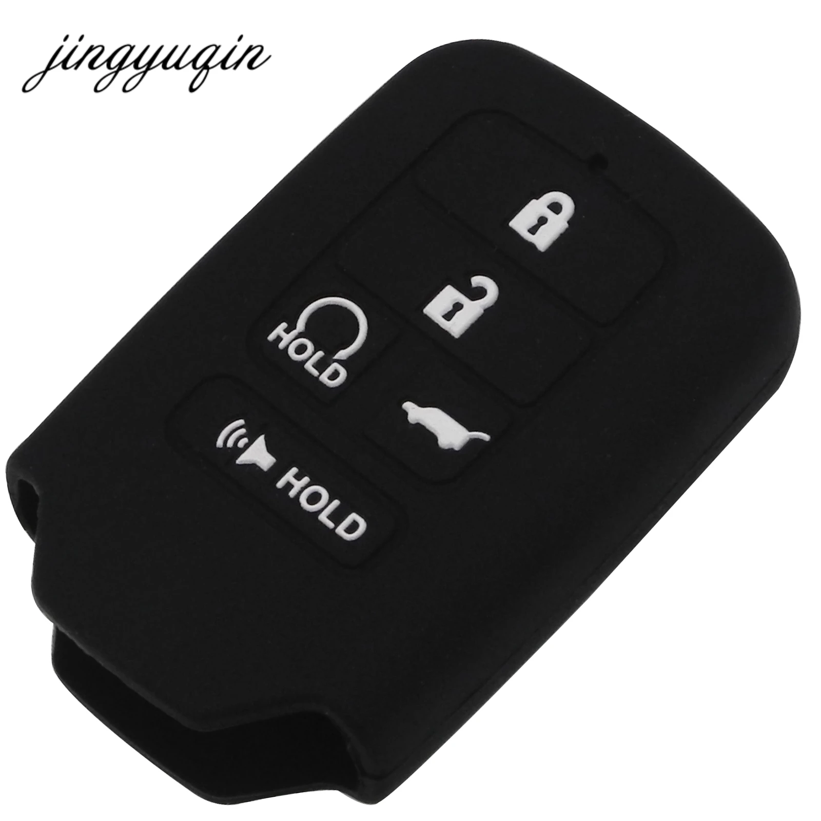 

jingyuqin Silicone 5 Buttons Keyless Smart Key Fob Case Cover for Honda /Civic /Accord Pilot 2015 2016 2017