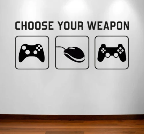 ゲーマー壁ステッカー賭博ゲーム リモート マウス引用選択あなた の武器ビニール壁ステッカー男の子の寝室の装飾家の装飾 Stickers Boy Bedroom Decorvinyl Wall Stickers Aliexpress