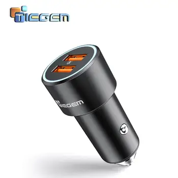 

TIEGEM 36W Car Charger Dual USB Quick Charge 3.0 Mobile Phone Car-Charger Adapter Quick Charger for Samsung S8 S9 Huawei P20