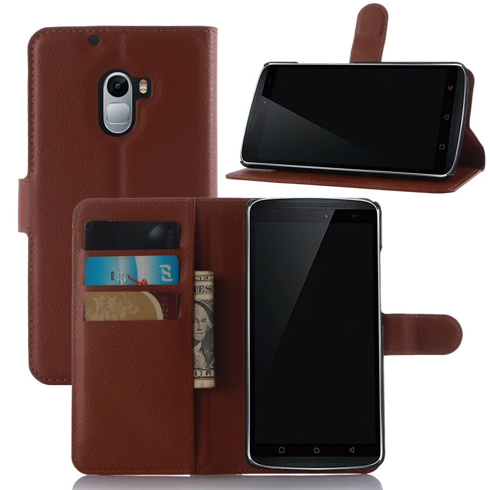 Case for Lenovo A7010 Wallet Card Stent Cases Lichee Pattern Flip Leather Protect Cover Black Case A 7010 Lenovo7010