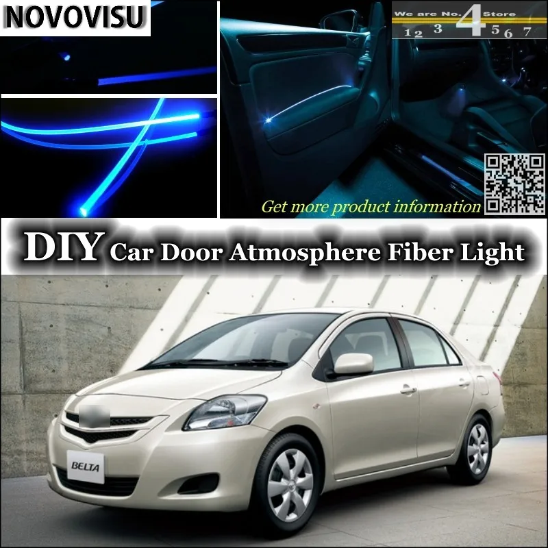 Novovisu для Toyota belta Yaris Vios лимузин подкладке окружающий свет атмосферу волоконные