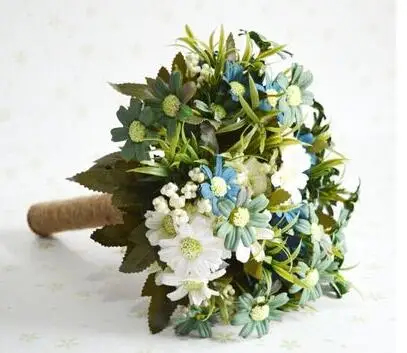 Свадебный реквизит для фотосъемки с цветами, студийный реквизит для фотосъемки, Сельский ветряной букет невесты - Цвет: Синий