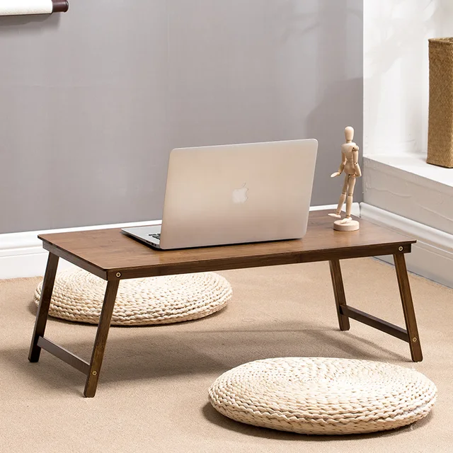 Simple Computer Desk Living Room Laptop Folding Dormitory Mini Study Bedroom Bamboo Small In Desks From Furniture On
