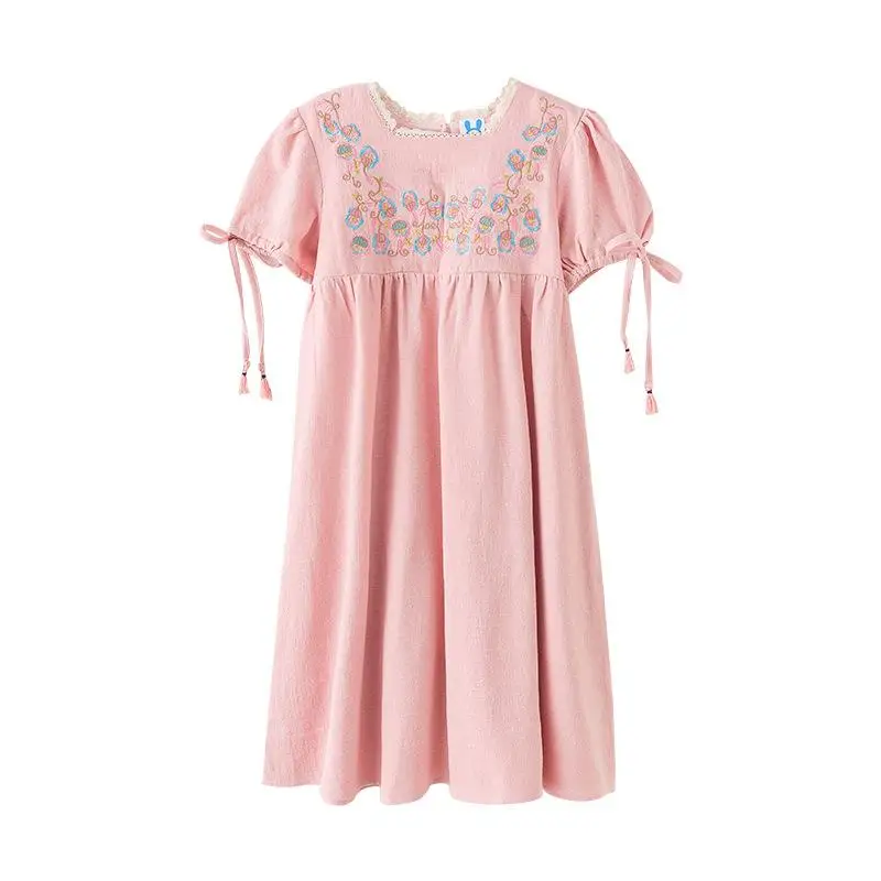 

Kids Girls Flower Dress for Teenager Floral Emboidery Party Dresses 2019 Kids Beach Wear 6Y to 16Y Princess Children Clothes