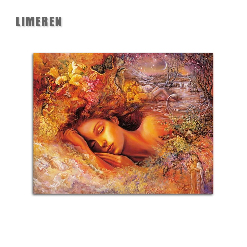 

Frameless Painting By Numbers Paint By Number For Home Decor PBN For Living Room Sleepping Lady
