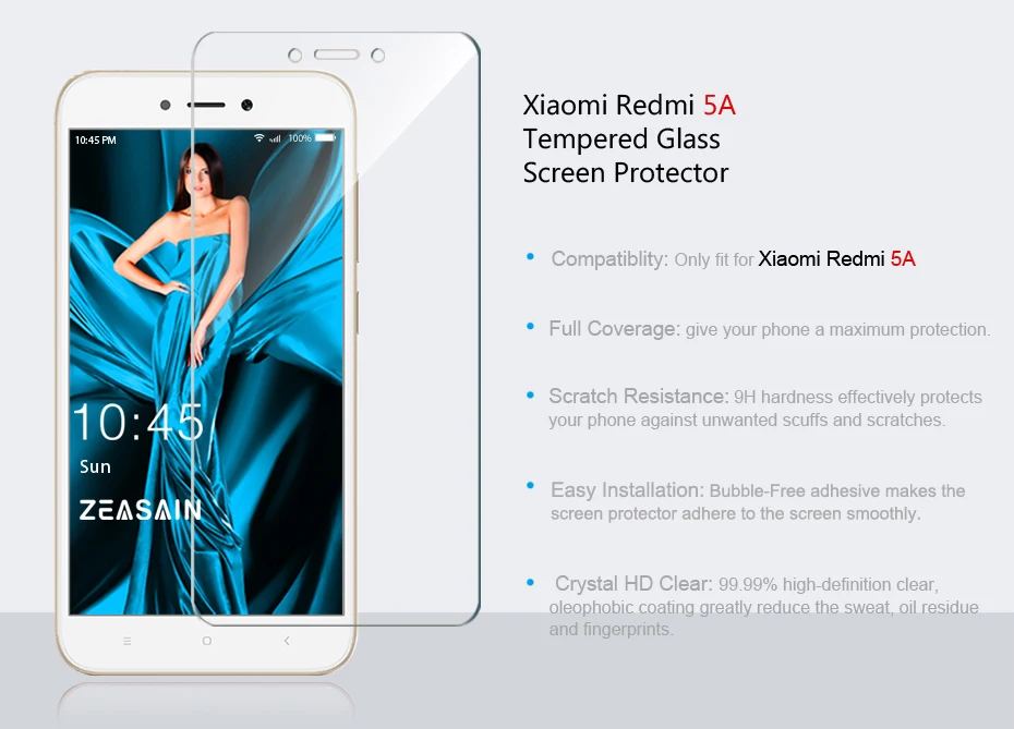 2 Pack Original ZEASAIN 2.5D Tempered Glass Screen Protector For Xiaomi Redmi 5A Redmi5A Xiomi Redmi 5 A Toughened Glass Film (6)