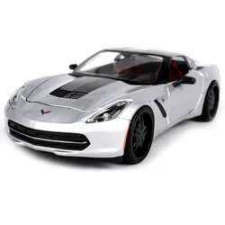 Maisto 1:24 2014 corvette stingray серебристый автомобиль литья под давлением 187*90*53 мм Роскошные игрушка модель автомобиля для сбора автомобилестроение