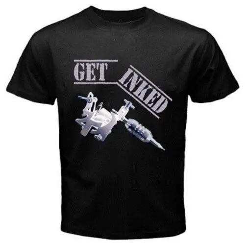 

GET INKED Pro tat Tattoo Gun Machine Needle kit Artist design Black T-SHIRT R99