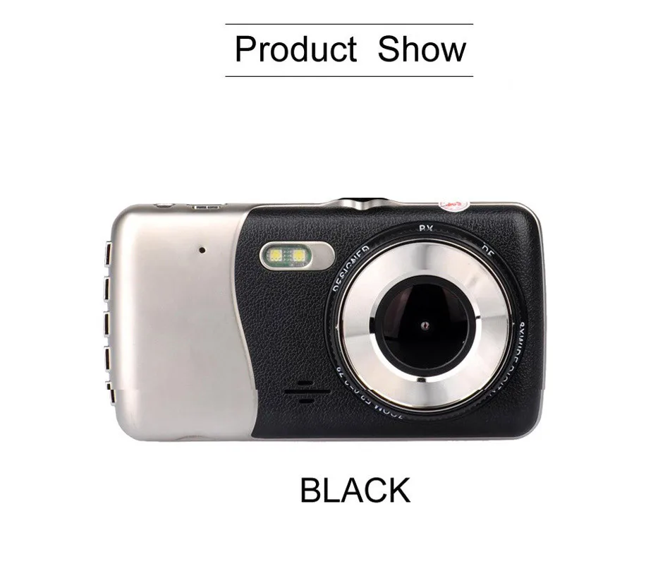 Mini Car DVR H801B With Rear View Camera Dual Lens Dash Cam 4 Inch Full HD 1080P+720P WDR Video Recorder Portable Camcorders-12