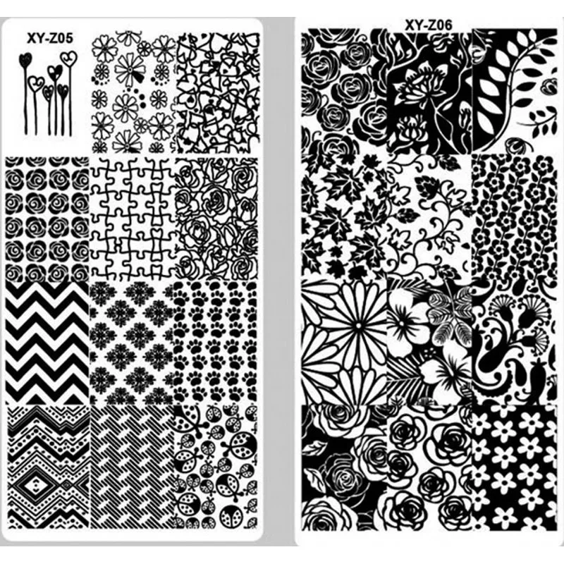 1 шт. цветок/бабочка/Листья штамп для дизайна ногтей искусственная пластина из