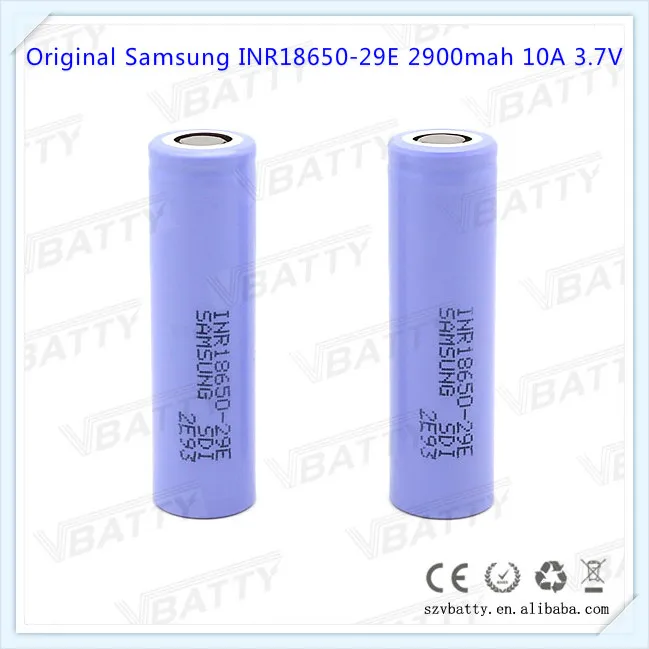 

100% original for Samsung INR18650-29E 29E 2900mah 10A 3.7V battery High drain rechargeable with Flat top for power tools(1 pc)