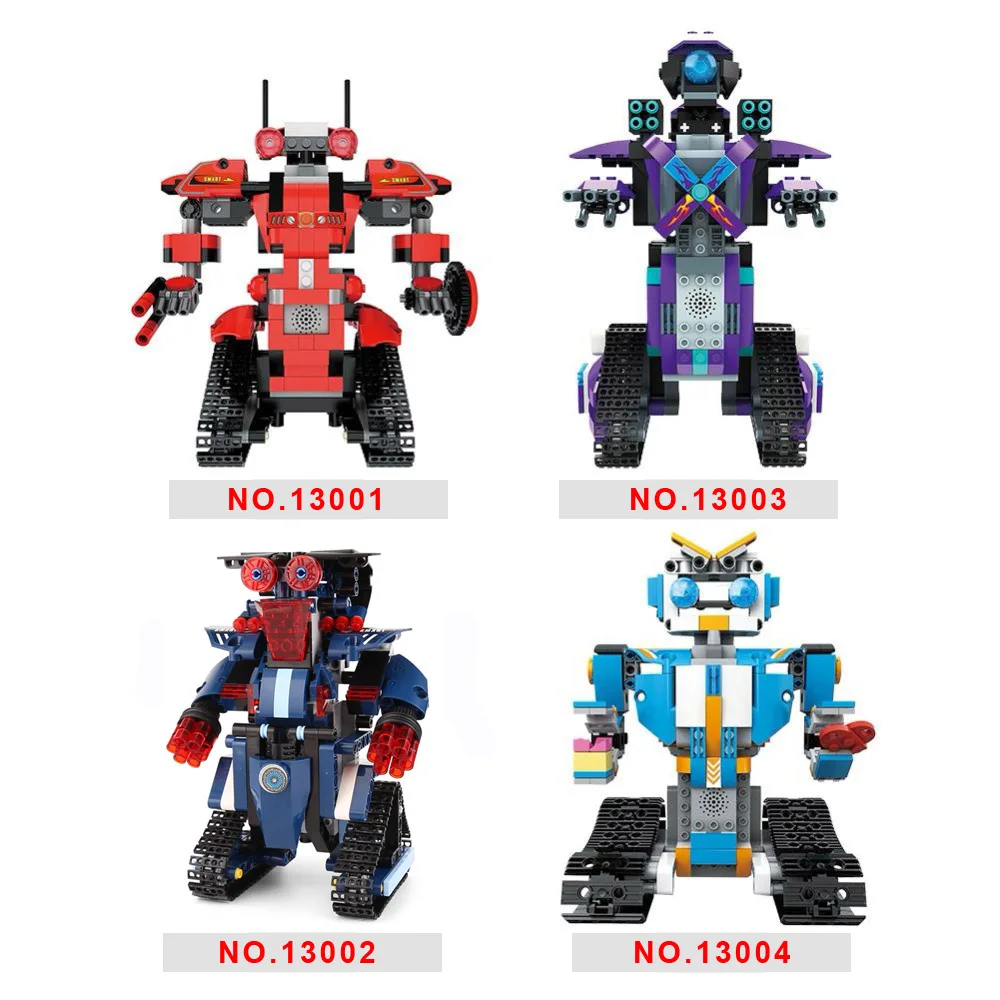 

RC Robot 2.4GHz 4CH Fighting Toy 4 Channels Remote Control Building Block DIY Electric Robots intelligent Kit Toys