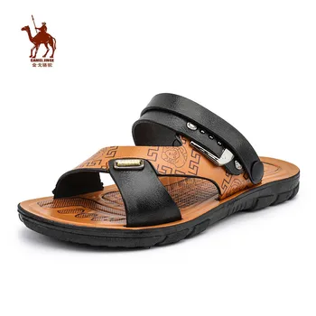 

CAMEL JINGE 2019 Summer Hot Sale Gladiator Leather Sports Sandals Light Weight Hard-Wearing Slip On Outdoor Beach Sandals Men